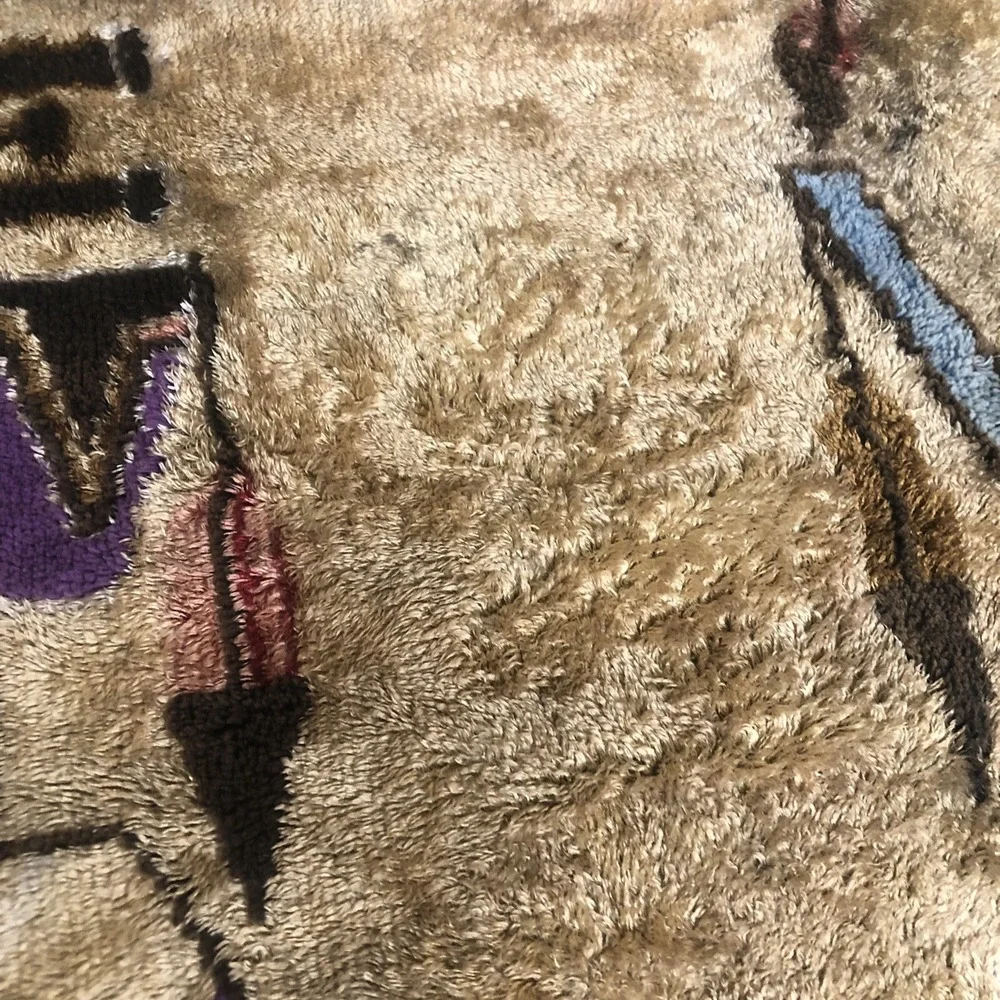 Vintage Woven Rug Native American Wall Hanging Wool ? 26 X 48